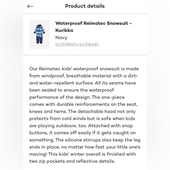 Reimatec Snowsuit - Kurikka - Picture 10 of 16